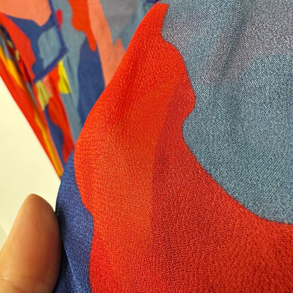 Blank London Miranda Peasant Blouse Colorful Colorful Art Teacher Clowncore - Picture 5 of 11